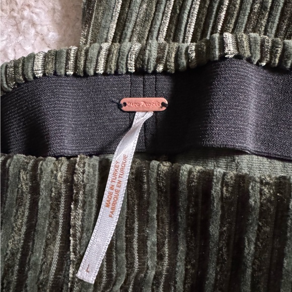 Olive Green Women's High-Waisted Pants - Picture 3 of 3